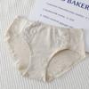 Atacado de algodão sem costura roupa interior das mulheres de algodão antibacteriano respirável confortável cor sólida cintura triângulo malha meninas