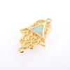 Pulsera de mujer de Amazon, chapada en cobre, oro auténtico, ópalo de palma hueco, joyería artesanal, accesorios de joyería de doble agujero hechos a mano.