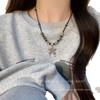 Nuevo collar de mariposa con cuentas retro de estilo chino para mujer, estilo hip hop, moderno y atractivo, estilo étnico, accesorios decorativos de cadena de clavícula.