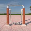 Equipamento de Fitness ao Ar Livre de Madeira Plástica Praça de Parque Comunitário ao Ar Livre Treinamento Esportivo ao Ar Livre Trilha de Fitness ao Ar Livre