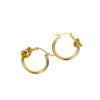 Aretes de acero de titanio con círculo de nudo simple, hebilla para la oreja, nicho femenino, de alta gama, estilo frío, aretes chapados en oro a la moda al por mayor