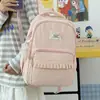 Mochila escolar ligera y versátil de gran capacidad con nuevo diseño de lunares, simple, para niñas de 3º a 6º grado