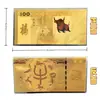 Ano da Serpente 12 Signos Cédula Comemorativa Cédula de Ouro Imitação Cédula Colorida Capa Acrílica Envelope Vermelho Banco de Seguro Presente de Ano Novo