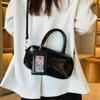 Bolsa de Bolos Portátil Estilo Coreano para Mujer Primavera y Verano 2025 Nueva Retro Commuter Bolsa Almohada Bandolera Cruzada para Combinar con Todo