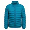Jaqueta de algodão masculina para outono e inverno, tamanho europeu, casaco de algodão masculino liso com gola alta, casaco de algodão casual moderno para homens, transfronteiriço