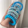 Diadema de color caramelo para niña dulce, serie de colores degradados, liga para el cabello tipo cable telefónico, cuerda para el cabello femenina sin costuras que no daña el cabello, tocado