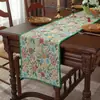 Nuevo Camino de Mesa Retro de Borde de Concha Estilo Americano Transfronterizo, Cubierta Jacquard Color Anacardo para Mesa de Café y Mueble de TV, Cubierta de Pie de Cama Estilo Ins