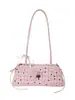 Bolsa de lona con lunares y encaje dulce para mujer, nueva tendencia de moda 2026, bolso de axila de nicho, bolso de mano, bolso de hombro, bolso baguette