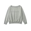Coreano 2024 Início Outono Pure Desire Estilo Ombro Inclinado Solto Perfil Moletom Retro Casual Design Sense Top ombro a ombro