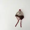 Gorro Infantil A prueba de Viento Engrosado Protección para Orejas Otoño e Invierno Conjunto de Dos Piezas Bufanda para Cuello de Bebé Niño Gorro de Lana Resistente al Frío para Niño