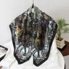 Novo Lenço Grande Estampado Mais Vendido 90cm Lenço de Seda Sarja Luxo Leve Versátil Novo Lenço/Xale/Lenço de Cabeça Feminino