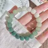 Pulsera de Raíz de Bodhi con Gradiente Floral Verde para Estudiantes Mujeres, Pulsera de Cuentas Suave y Sencilla para Alivio del Estrés, Tejida a Mano al por Mayor