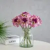 Flores Artificiales Transfronterizas al por Mayor Luz Ins Lujo Simple Decoración del Hogar Flor Falsa Mesa de Bar Flor Borde Tostado Dalia Individual