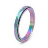 Amazon Supply Anel Rotativo Simples de Aço Titânio Diamantado 3mm de Largura Muito Fino Anel Nicho Corte Feminino