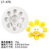 Material hecho a mano diy caricatura girasol colorido molde de silicona yeso difusor de aromaterapia salida de aire del coche epoxi
