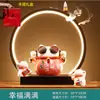 Adornos de gato de la suerte sacuden la mano anillo de lámpara LED tienda de gatos ricos el negocio está en auge regalo sala de estar inauguración gato