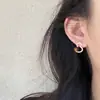 Auspicious FortunePendientes Huecos de Calabaza con Cuentas Color Café Vintage para Mujer 2025 Otoño/Invierno Nuevo Estilo Pendientes Únicos