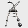 Asiento con rueda de acero inoxidable ayuda para caminar plegable con asiento ayuda para caminar para ancianos y discapacitados asiento con rueda scooter