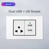 Tipo 118 Diseño de Vidrio Templado Tecla de Piano Blanca Enchufe de Interruptor 16/20A Enchufe Universal Estándar Americano, Británico y Europeo