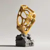 Adornos Modernos Simples Abstractos de Piedra Taihu Lujo Accesible Regalo de Inauguración Decoración para Sala de Estar Entrada de la Fortuna Gabinete de Vino