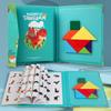 Quebra-cabeça Tangram Infantil para Alunos do Ensino Fundamental, Primeiro Ano Segundo Volume, Brinquedo Educacional, Blocos de Montar, Montagem Tangram