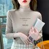 115# Camiseta de Manga Larga para Mujer Cuello Alto (Toma real)(100 Otros) (Aumentar 2XL/3XL)