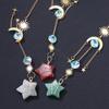 Cristal Natural Transfronteiriço Catcher de Sol Pingente de Estrela de Cinco Pontas Iluminação Pingente de Parede Sino de Vento de Cristal Pingente Decorativo