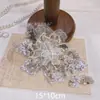 Acessórios de Roupa Feminina Roupa de Performance Bordado com Lantejoulas Camadas Múltiplas Tridimensional Gradiente Colorido Flor Bordado com Lantejoulas Pedaços Grandes de Flor