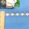 Lolita encaje hilo dorado código de barras 2.4cm flor cinta usable falda tocado accesorios joyería bordado de encaje