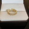 Anel de amor de zircônia galvanizada em ouro real, moda leve, luxo, alto sentido, anel de dedo, design de nicho, joias, atacado