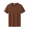 Camisetas para Homens e Mulheres, 80 Unidades de Algodão de Fibra Longa, Camisetas Lisas de Verão de Alta Qualidade com Gola Redonda, Tops Casuais e Versáteis de Manga Curta