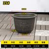 Vaso de flores preto de plástico de grande diâmetro engrossado Vaso de flores de árvore frutífera extra grande Árvore de jardim ao ar livre Levantando lótus Pote de nenúfar