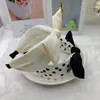 Diadema de lunares estilo coreano para mujer con lazo, todo para combinar, para salir, cara dulce, diadema para lavarse la cara, pinzas para el pelo de ala ancha, accesorios para el cabello