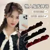 Grampo de Cabelo Trançado com Franja Frontal Estilo Princesa para Mulheres, Simples Clipe Lateral Dupla Camada Bico de Pato Acessório de Cabelo, Presilha Lateral que Não Danifica o Cabelo