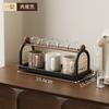 Estante de Almacenamiento para Tazas Estilo Medieval Estante de Almacenamiento para Vasos de Agua Tazas de Té de Escritorio Bandeja de Té de Mesa de Comedor Estante Doble para Tazas del Hogar