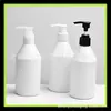 Botella de loción con bomba de presión blanca de 300 ml botella dispensadora de gel antibacterial botella con bomba de rosca botella de hombro inclinado 300 ml champú para rellenar