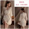 DZ Guiruo Ropa Interior de Satén Dulce y Suave Pura Sexy con Almohadilla en el Pecho Camisón Bata Traje Ropa para el Hogar W4840