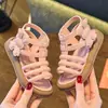 Sandalias Romanas para Niñas 2025 Primavera/Verano Nuevo Estilo Coreano de Moda Zapatos de Verano de Caña Alta de Princesa para Niñas Pequeñas