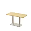 Loja de chá com leite de luxo leve, café, mesa de jantar, mesa e cadeiras simples de restaurante fast-food, restaurante minimalista moderno, mesa de jantar em pedra sinterizada