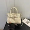 Bolsa de mão em couro com acabamento Maillard para mulheres, bolsa de ombro com cinto de moda vintage de alta qualidade, bolsa transversal de grande capacidade para o dia a dia