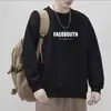 Sudadera Redonda Americana para Hombre 2025 Primavera y Otoño Nuevo Estilo Coreano Estilo Perezoso de Moda Holgada Versátil Casual Sudadera para Hombre