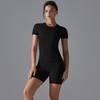 Camiseta de primavera y otoño popular en Internet, traje de yoga de secado rápido, blusa ajustada de manga corta para fitness, traje deportivo para correr al aire libre para mujer