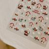 YITU Figura de Formiga em Relevo Bola de Natal Adesivo para Unhas Boneco de Neve Fofo Doce com Adesivo Decoração de Unhas Adesivo YT4458