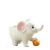 Vaso de suculenta criativo, personalizado, simples, respirável, fofo, em formato de animal de estimação, para mesa, animalzinho branco fofo com furos