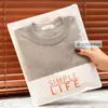 Saco de Embalagem para Vestuário Espesso Personalizado Saco Base para Camiseta Camisa Abertura Transparente Saco de Papel de Algodão Embalagem para Toalha Saco com Zíper de Papel Kraft