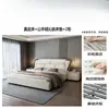 Cama de luxo leve estilo italiano, couro genuíno de alta qualidade, 1,8 x 2m, cama de casal para quarto principal 1,5m, cama moderna minimalista de casamento, cama de arte em couro
