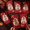 Novos Envelopes Vermelhos Criativos para 2026, Fofos com Tendência Nacional Caligrafia Pacotes Vermelhos 3D, Envelopes Vermelhos de Desenho Animado para o Festival da Primavera