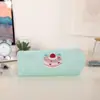 Bonita Fresita Bordada Transparente Alto Valor Ins Malla Estuche para Lápices Pastel Simple Gran Capacidad Estudiante Papelería