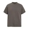 Camiseta Listrada de Manga Curta para Homens, Estilo Casual de Verão, Marca Tendência, Retro Americano, Versátil, Gola Redonda, Camiseta de Meia Manga