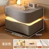 Mesa de noche color crema 2025 Dormitorio Hogar Creativo Nuevo Moderno Simple Gama Alta Madera Maciza Almacenamiento de Mesita de Noche Estilo Nuevo